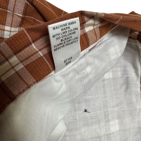 Cabela’s Mens Orange khaki Flat Front Medium Wash Cargo Shorts Size 38 - Picture 7 of 16